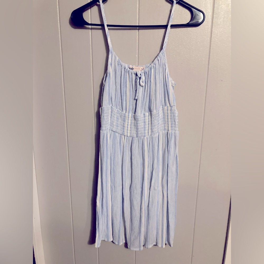 Light Blue Striped Sundress